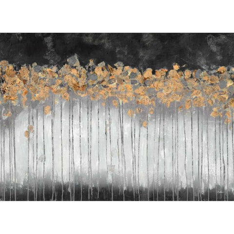 Midnight Forest Black Modern Wood Framed Art Print by Walters, Delsy