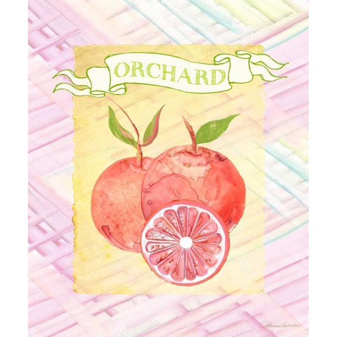 Citrus Orchard 2 Black Modern Wood Framed Art Print by Haberier, Patricia