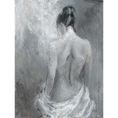 Draped Figure 2 White Modern Wood Framed Art Print by Wallis, Karen