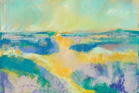 Beyond the Horizon I White Modern Wood Framed Art Print with Double Matting by Miller, Sonia