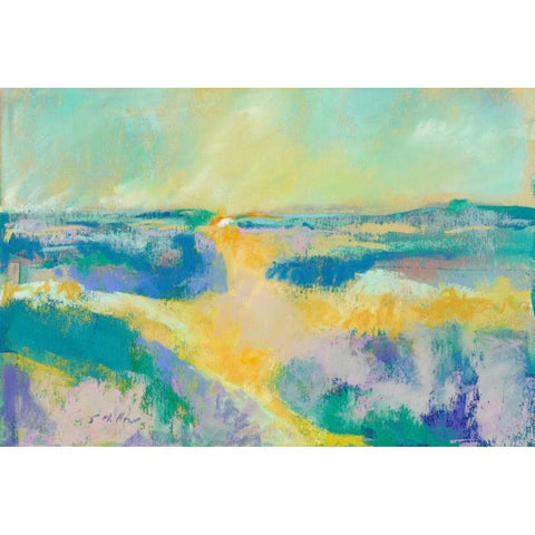 Beyond the Horizon I Black Modern Wood Framed Art Print by Miller, Sonia