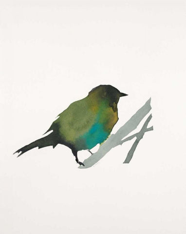 Water Bird 3 White Modern Wood Framed Art Print with Double Matting by Swartz, Megan