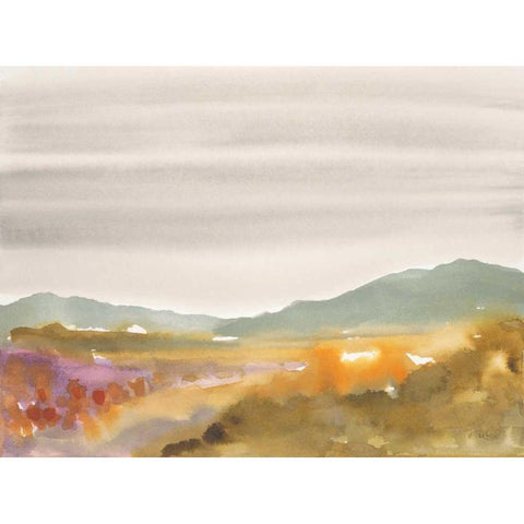 Mountain Haze Black Modern Wood Framed Art Print with Double Matting by Swartz, Megan