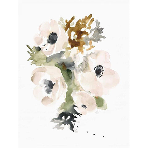 Winter Bouquet 2 White Modern Wood Framed Art Print by Swartz, Megan