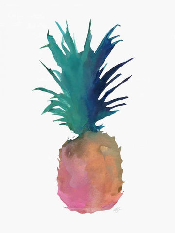 Tropical Life 1 White Modern Wood Framed Art Print with Double Matting by Swartz, Megan