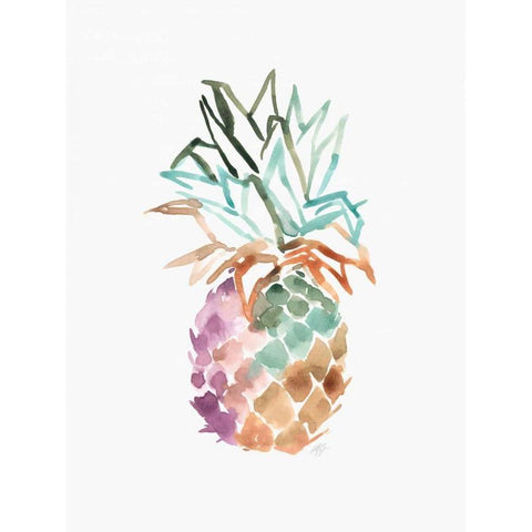 Cool and Tropical 1 Black Modern Wood Framed Art Print by Swartz, Megan