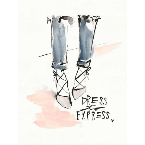 Dress to express White Modern Wood Framed Art Print by Swartz, Megan