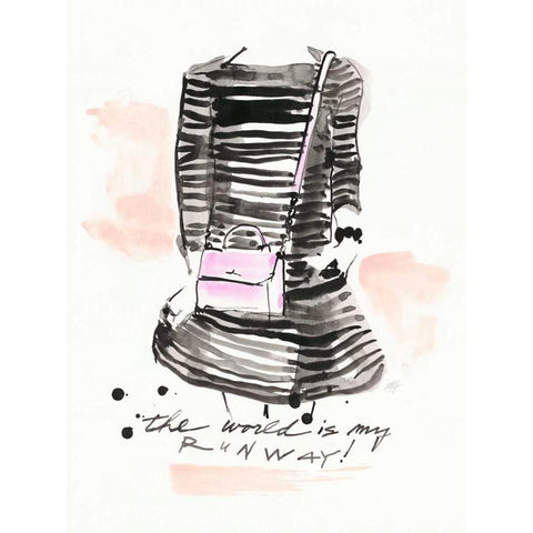 My runway Black Modern Wood Framed Art Print by Swartz, Megan