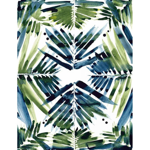 Tropical reflection Black Modern Wood Framed Art Print with Double Matting by Swartz, Megan