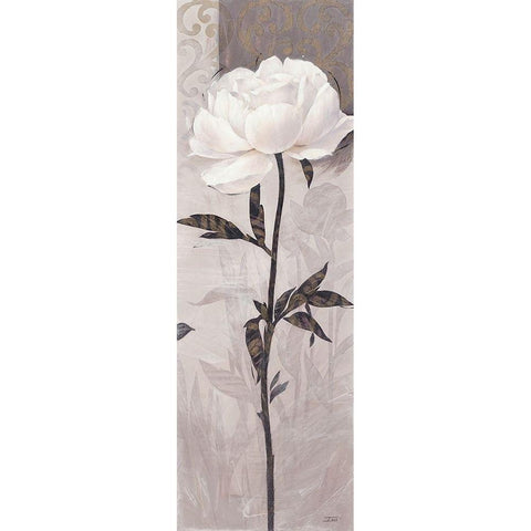 Elegant Bloom 3 White Modern Wood Framed Art Print by Stoyanov