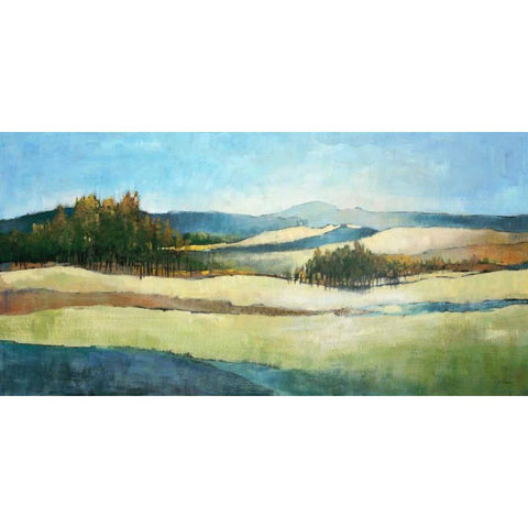 Far Horizons Black Modern Wood Framed Art Print with Double Matting by Kroeker, Wendy