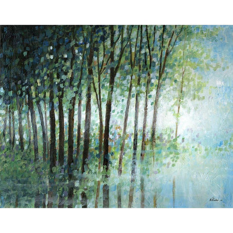 Morning Light White Modern Wood Framed Art Print by Kroeker, Wendy