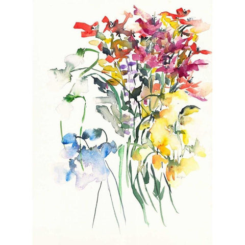 Garden Soiree 1 White Modern Wood Framed Art Print by Johannesson, Karin