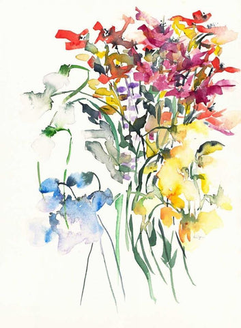 Garden Soiree 1 Black Ornate Wood Framed Art Print with Double Matting by Johannesson, Karin