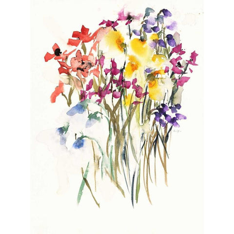 Garden Soiree 2 White Modern Wood Framed Art Print by Johannesson, Karin