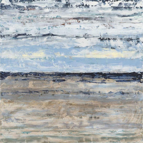 Soothing Shores Black Modern Wood Framed Art Print with Double Matting by Phelps, Edith