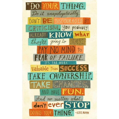 Do Your Thing White Modern Wood Framed Art Print by Faust, Richard