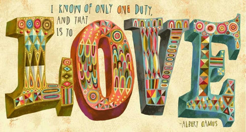 French Love White Modern Wood Framed Art Print with Double Matting by Faust, Richard