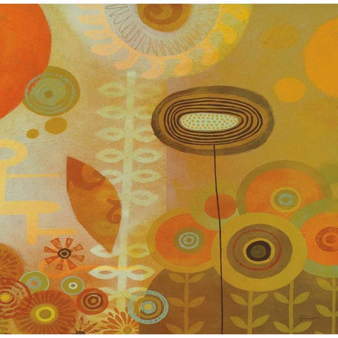 Groovy Bloom 2 White Modern Wood Framed Art Print by Faust, Richard