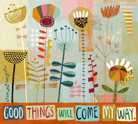 Good Things White Modern Wood Framed Art Print with Double Matting by Faust, Richard