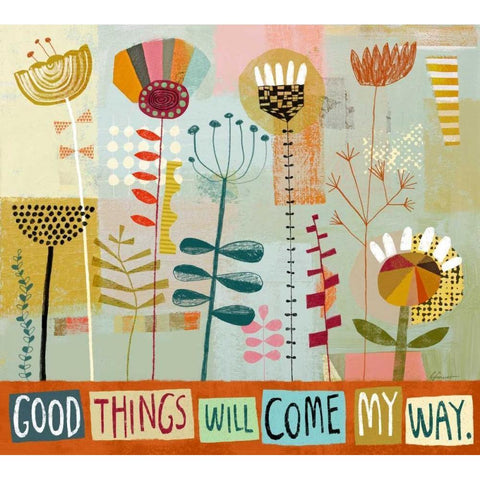 Good Things Gold Ornate Wood Framed Art Print with Double Matting by Faust, Richard