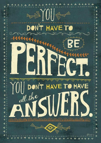 Perfect Answers White Modern Wood Framed Art Print with Double Matting by Faust, Richard