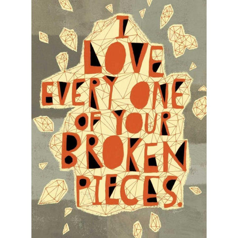 Broken Pieces Gold Ornate Wood Framed Art Print with Double Matting by Faust, Richard