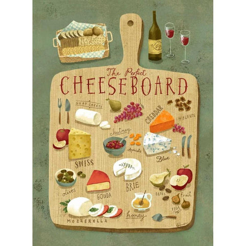 Cheeseboard White Modern Wood Framed Art Print by Faust, Richard