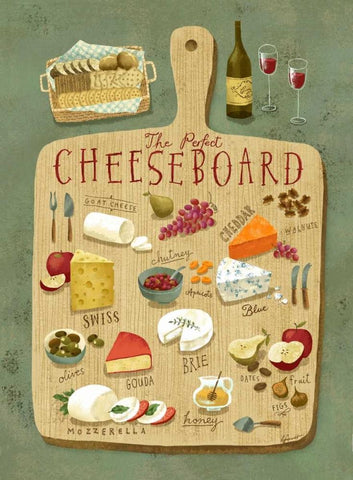 Cheeseboard White Modern Wood Framed Art Print with Double Matting by Faust, Richard