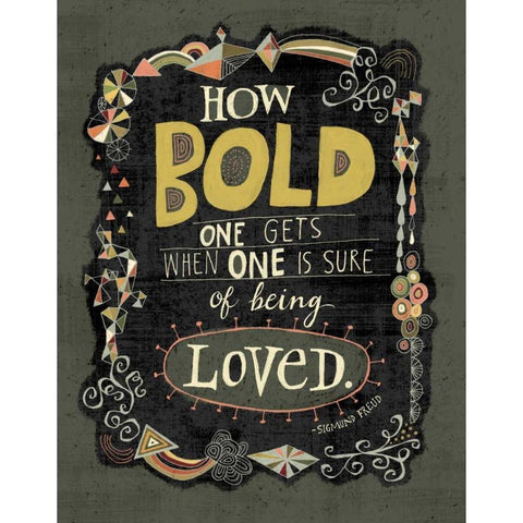 How Bold Black Modern Wood Framed Art Print by Faust, Richard
