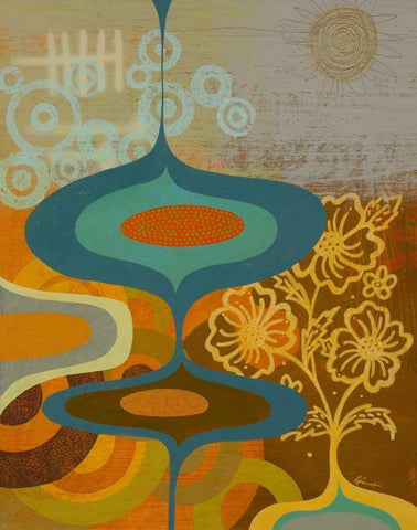 Illusion Black Ornate Wood Framed Art Print with Double Matting by Faust, Richard