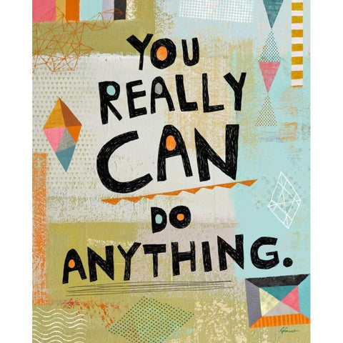 Awesome Words 4 Black Modern Wood Framed Art Print by Faust, Richard