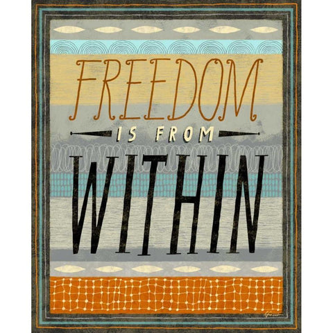 Awesome Words 5 Black Modern Wood Framed Art Print with Double Matting by Faust, Richard