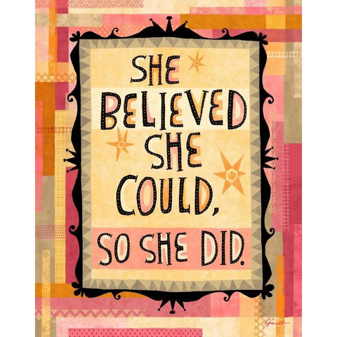 Awesome Words 7 Black Modern Wood Framed Art Print with Double Matting by Faust, Richard