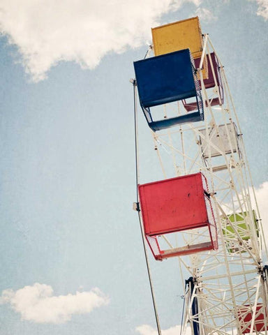 Skyride White Modern Wood Framed Art Print with Double Matting by Susannah Tucker Photography