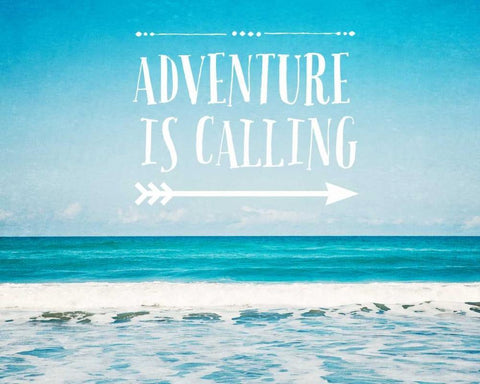 Adventure Is Calling Black Ornate Wood Framed Art Print with Double Matting by Susannah Tucker Photography