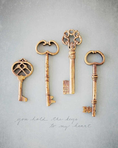 You Hold The Keys Black Ornate Wood Framed Art Print with Double Matting by Susannah Tucker Photography