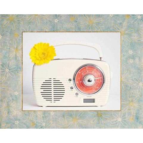 Back In Time White Radio_border Black Modern Wood Framed Art Print with Double Matting by Susannah Tucker Photography