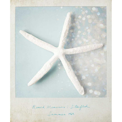 Beach Memories Starfish White Modern Wood Framed Art Print by Susannah Tucker Photography