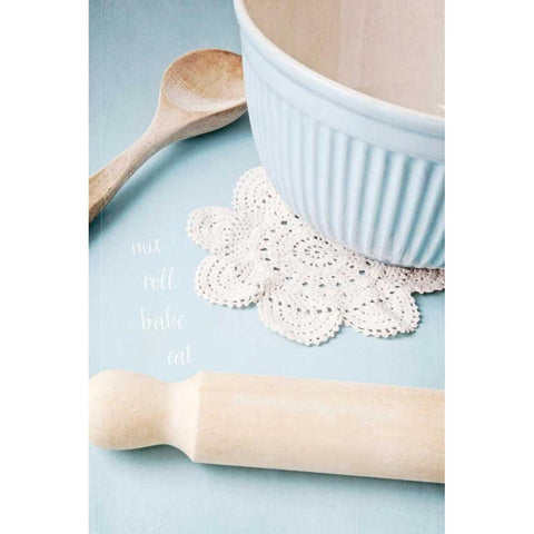 Mix Roll Bake Eat White Modern Wood Framed Art Print by Susannah Tucker Photography