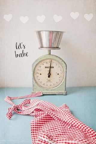 Lets Bake White Modern Wood Framed Art Print with Double Matting by Susannah Tucker Photography