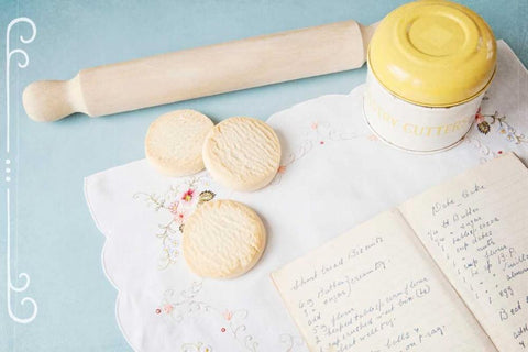 Baking Diary 4 Black Ornate Wood Framed Art Print with Double Matting by Susannah Tucker Photography