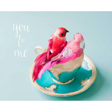 You and Me Love Birds White Modern Wood Framed Art Print by Susannah Tucker Photography