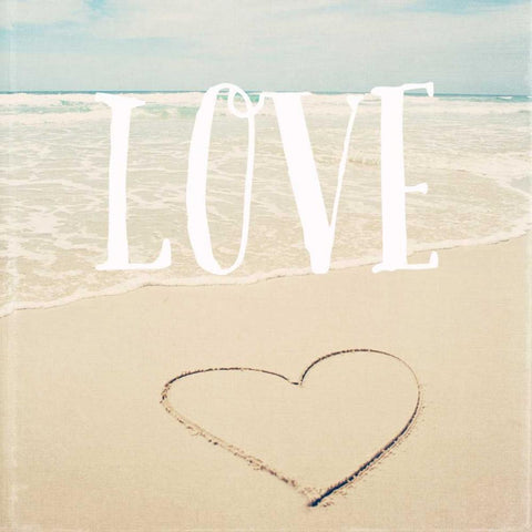 Love Beach White Modern Wood Framed Art Print by Susannah Tucker Photography