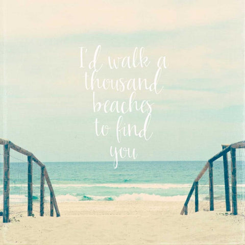 Id Walk a thousand Beaches White Modern Wood Framed Art Print by Susannah Tucker Photography