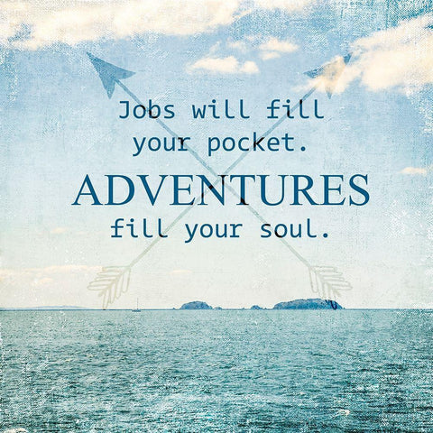 Adventures Fill Your Soul White Modern Wood Framed Art Print with Double Matting by Susannah Tucker Photography