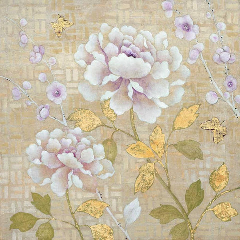 Chinoiserie Garden 1 Black Modern Wood Framed Art Print by Studio M