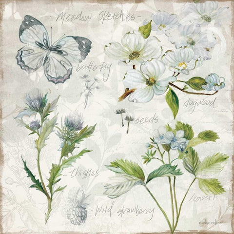 Outdoor Diary 4 Black Ornate Wood Framed Art Print with Double Matting by Studio Rofino