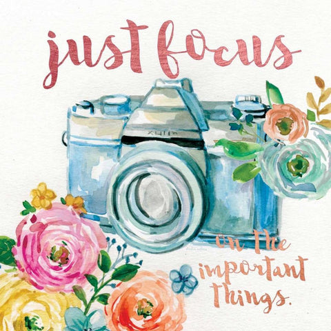 Just Focus White Modern Wood Framed Art Print with Double Matting by Studio Rofino