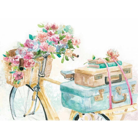 My Pretty Bicycle Black Modern Wood Framed Art Print with Double Matting by Studio Rofino
